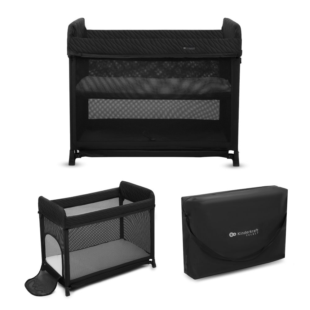 01 kinderkraft travel cot moon dream blackjpg