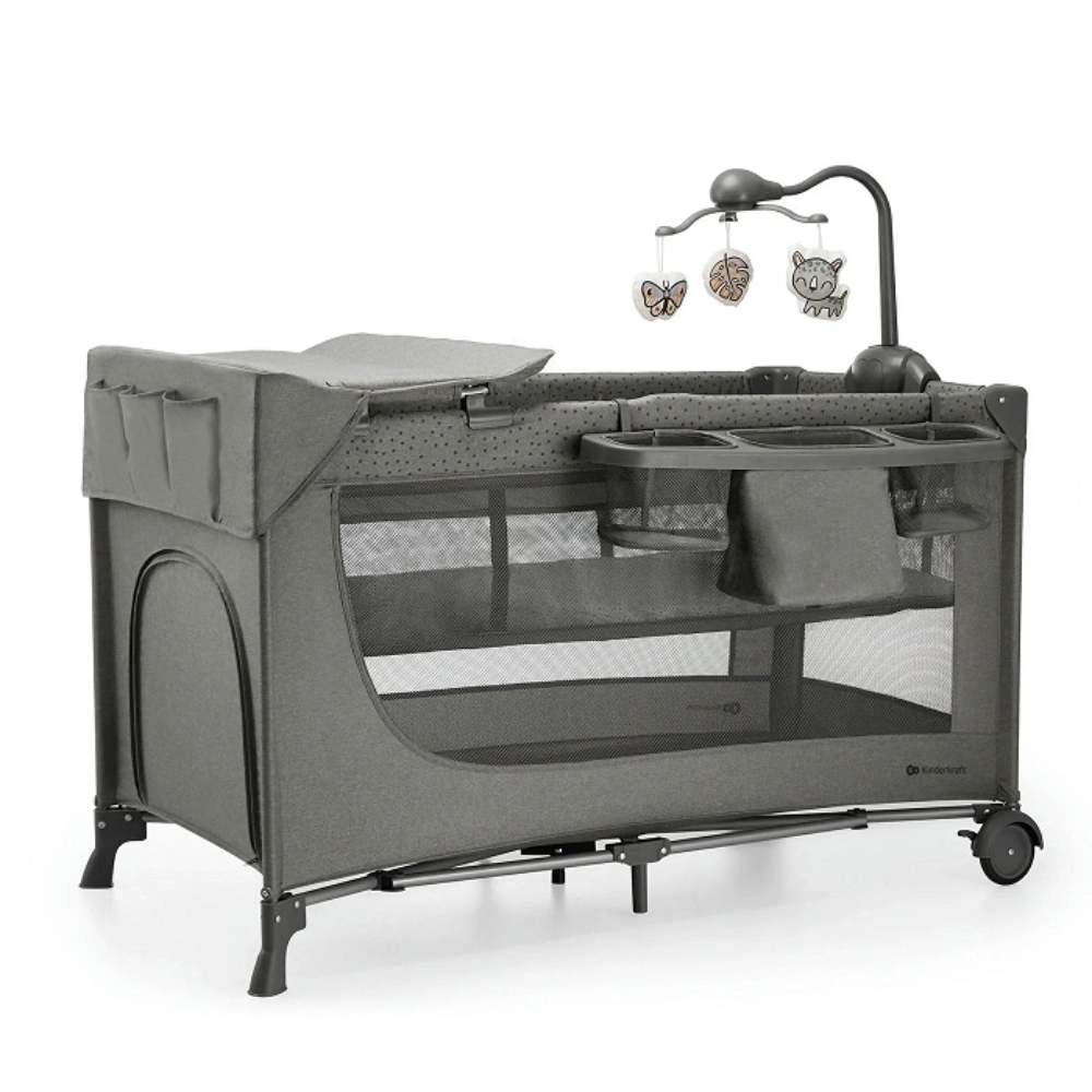 01kinderkraft putni krevetic s dodacima 3u1 joy 2 dark grey