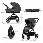 06kinderkraft djecja kolica yoxi 2u1 moonlight grey 1