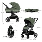 07 kinderkraft djecja kolica yoxi mink pro 3u1 mystic greenjpg