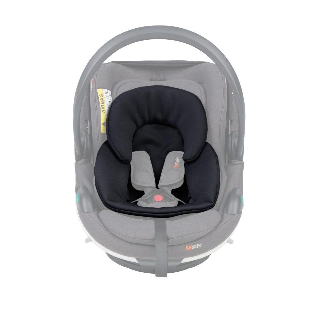 11039351 3 BeSafe Go Beyond Preemie Inlay SoftBreeze Black front ghost