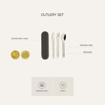 Z1005 Stainless Steel Cutlery Set with Case Dark Blue Extra 2