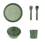 Z1031 Bio Based Tableware Set Dino Green Extra 1
