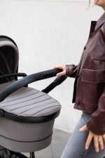 iCandy Peach 7 Porcini holding pram CU scaled 2